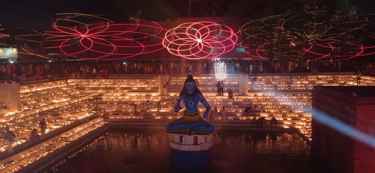 Shyamnath shrine illuminated with 75 thousand lamps