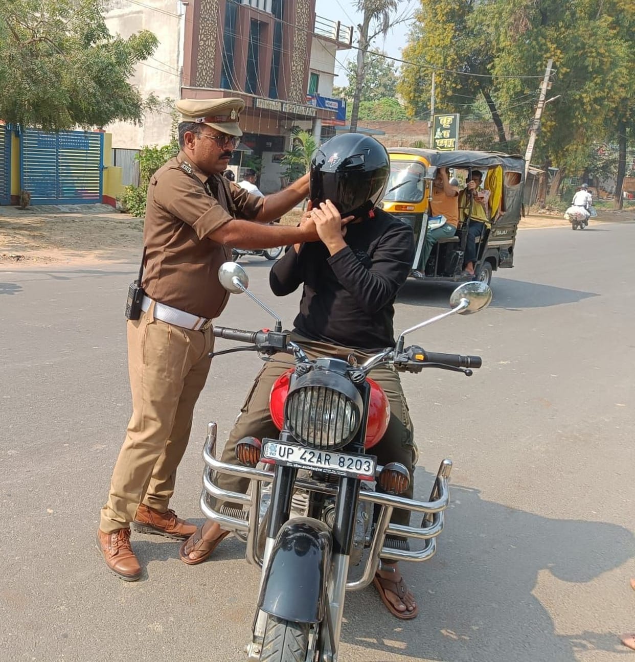Use helmet while riding bike, it will save your life