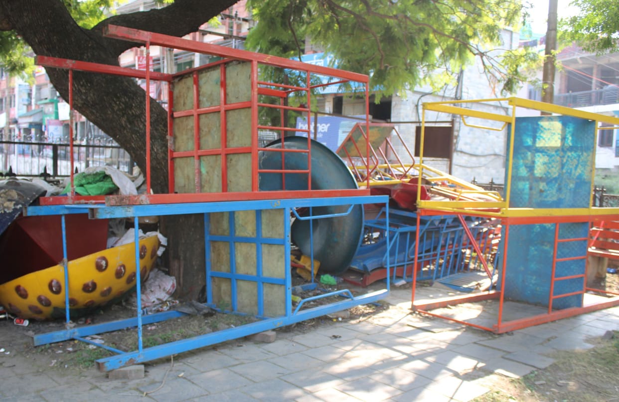 The administration could not re-install the uprooted swings for the Minjar fair.