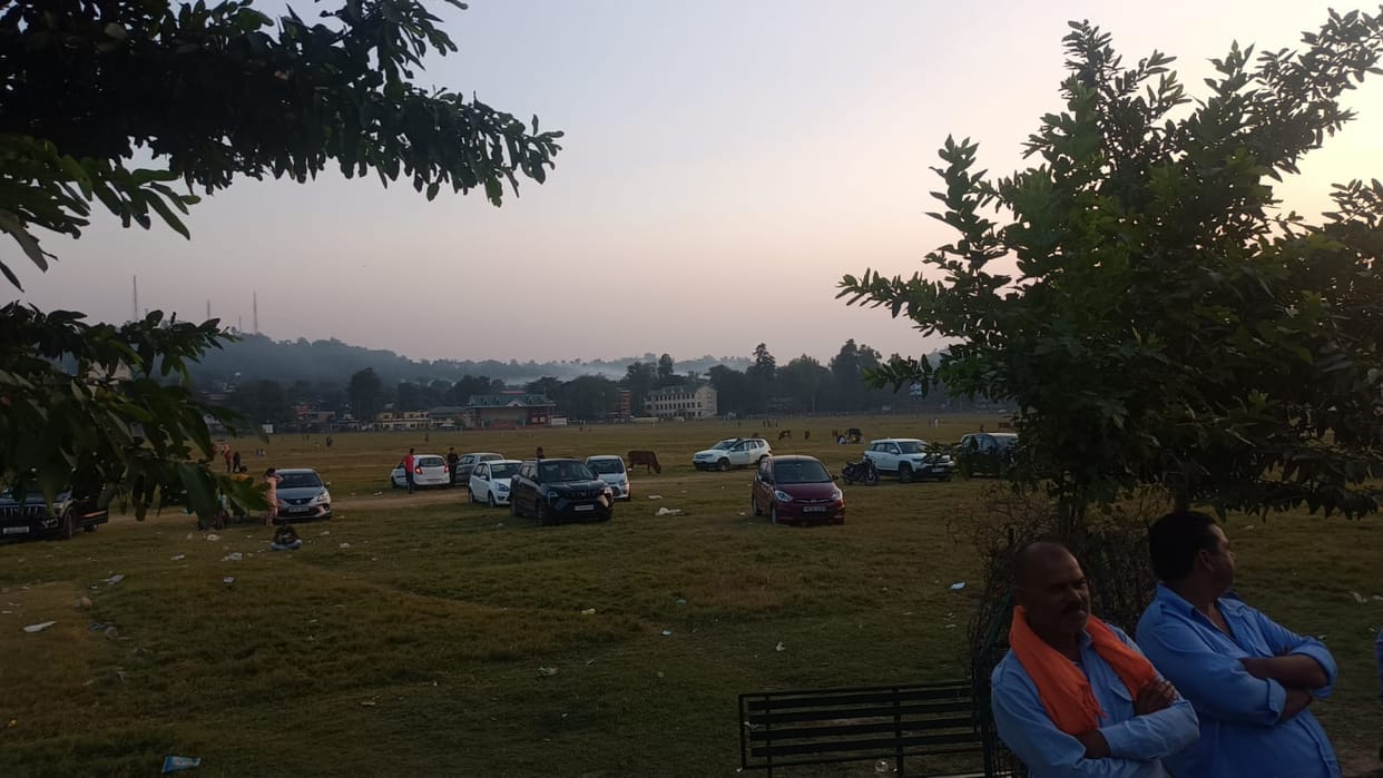 Sujanpur ground was converted into a parking place