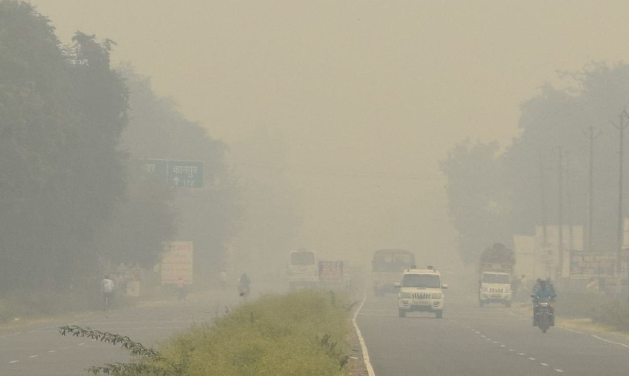 Weather covered with fog, AQI reached 159