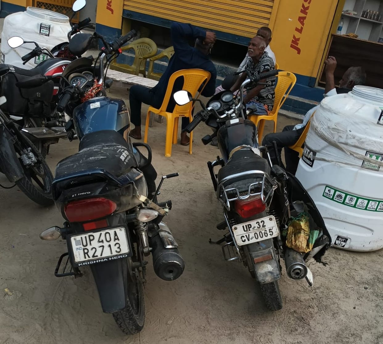 Farmer's bike returning from fields collides with another bike, death
