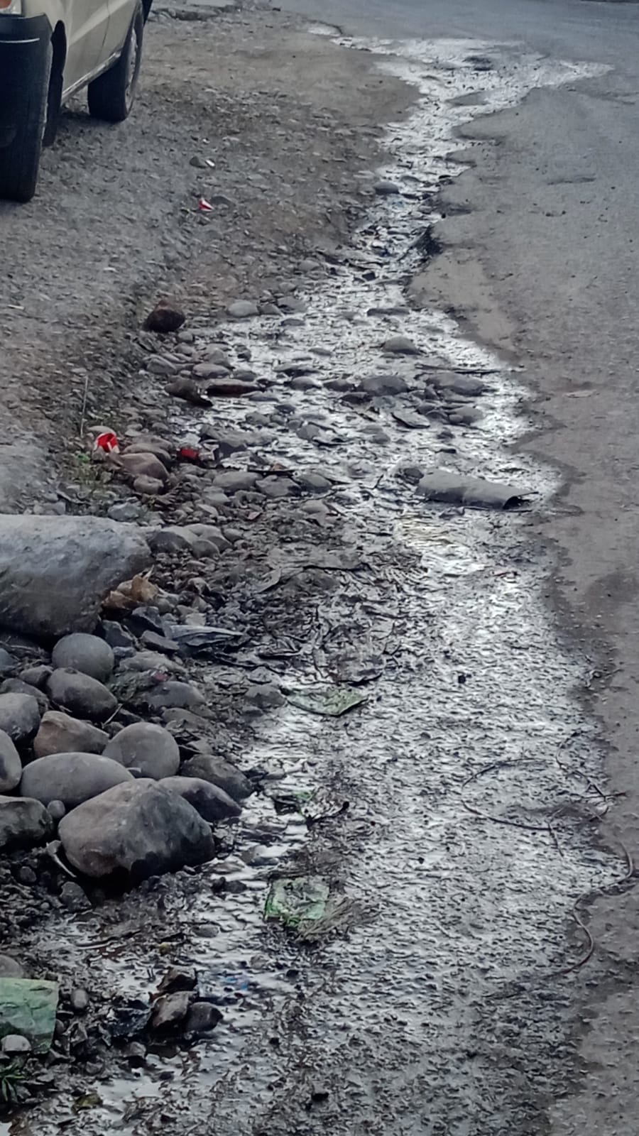 Waste water flowing, department is taking care