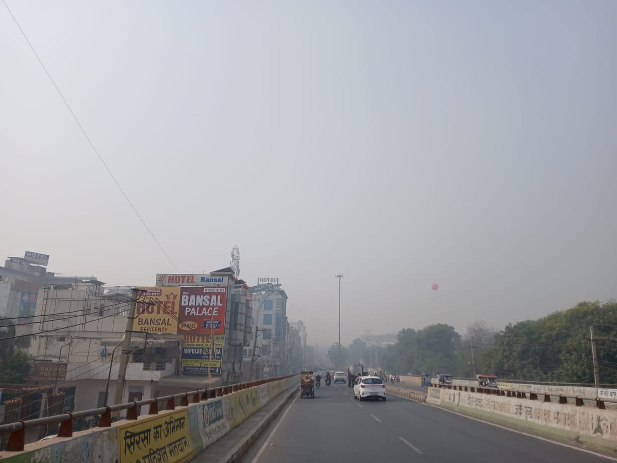 For the first time this season, AQI of Sirsa crossed 300 and reached very poor category.