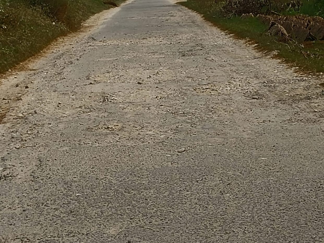 Potholes on the connecting road connecting Khaksar Assam Highway are causing pain