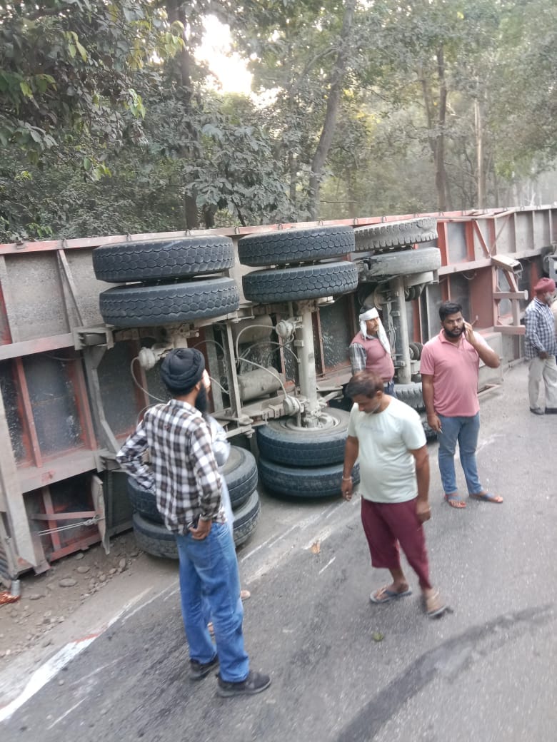 The trolley overturned due to the climb of Lal Dhang and the narrow road