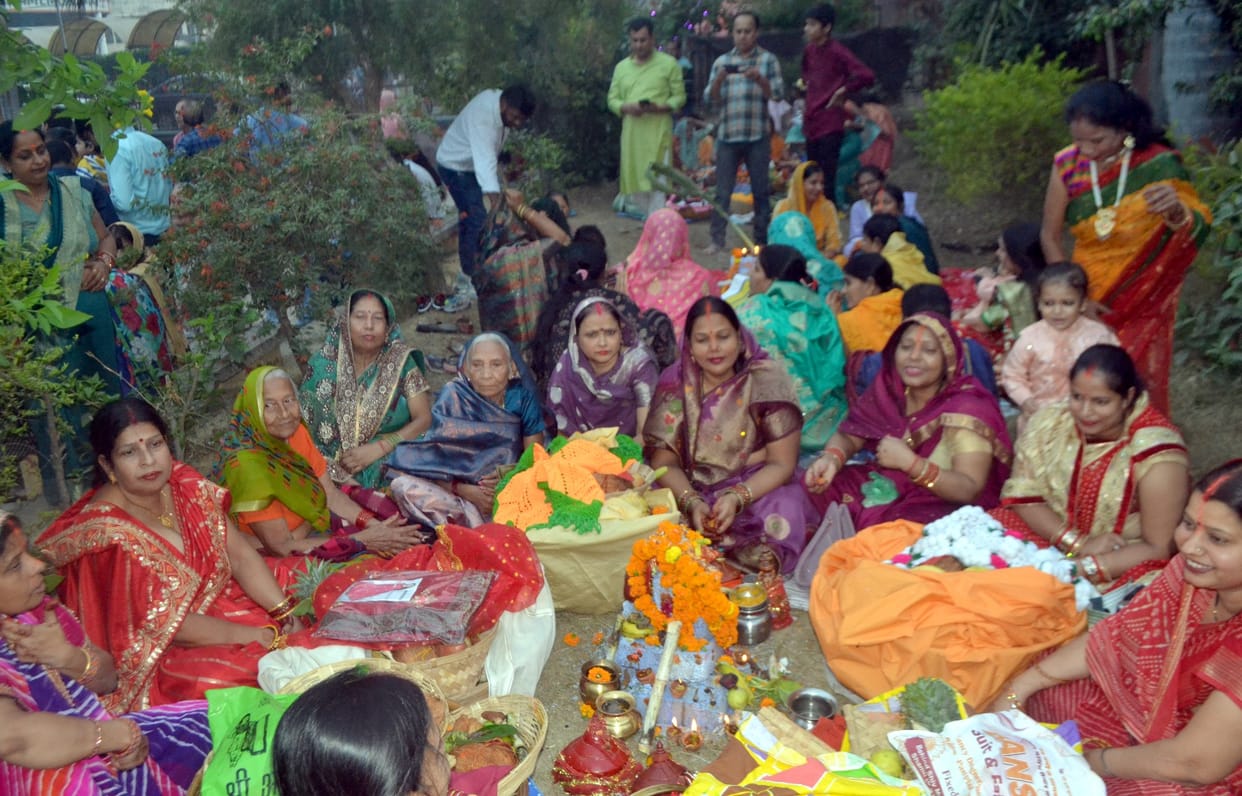 Worshiped the Sun by offering Arghya and asked for wishes.