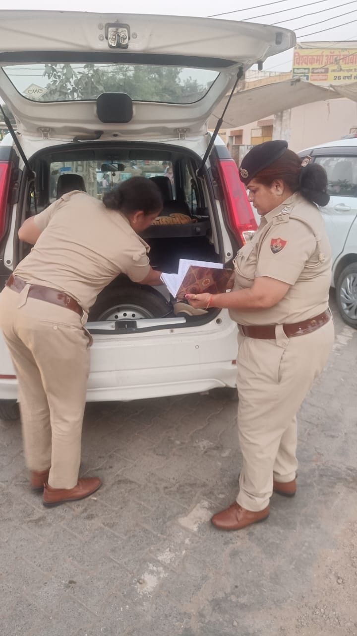 Police blocked the vehicles and checked them.