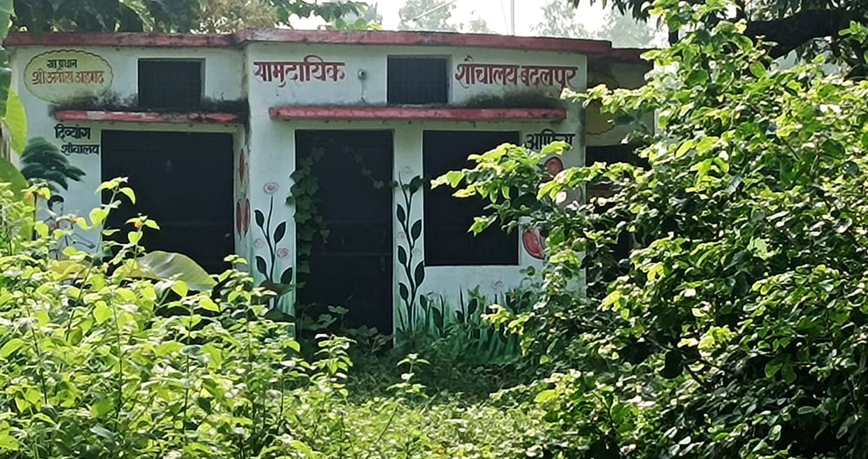 Locks remained hanging and community toilets were in ruins at some places