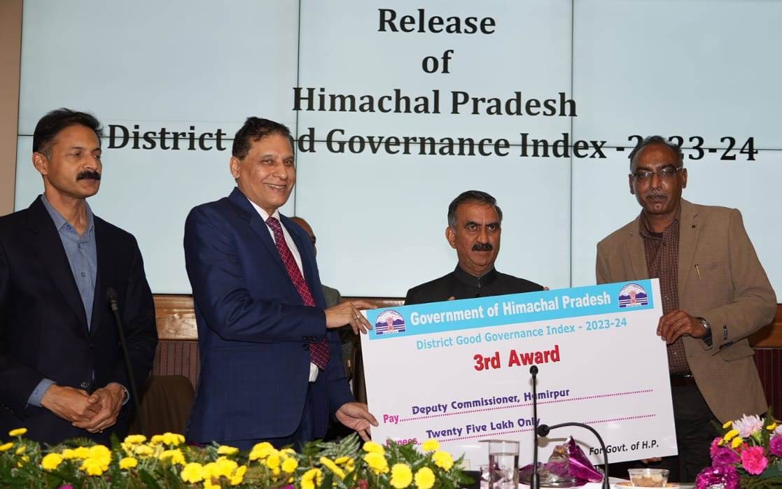 Commendable performance of District Hamirpur in Good Governance Index