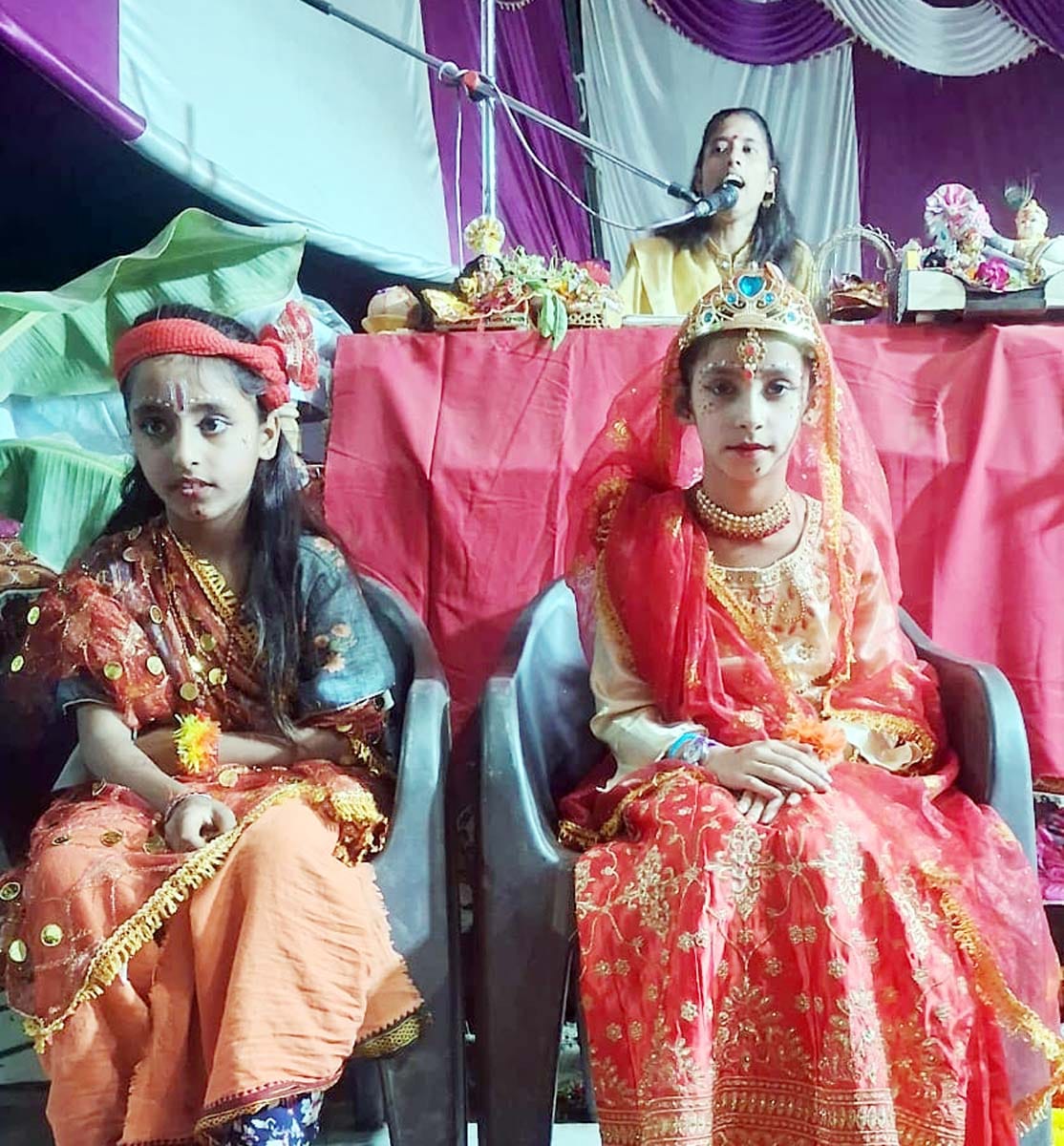The tableau of Ram-Sita marriage was the center of attraction