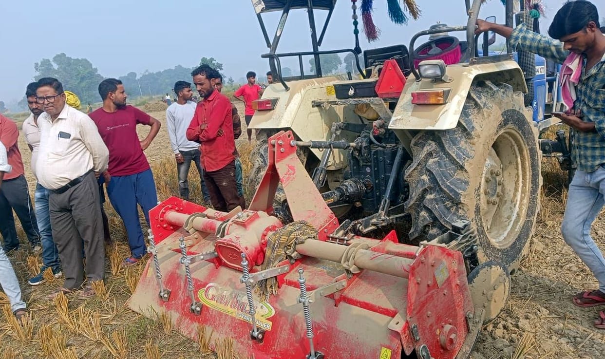 Old man dies after being hit by rotavator