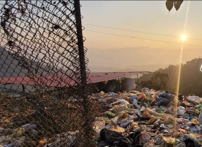 Mountains of garbage formed at the identified site in Galu of Badsar, ban imposed due to stay from court