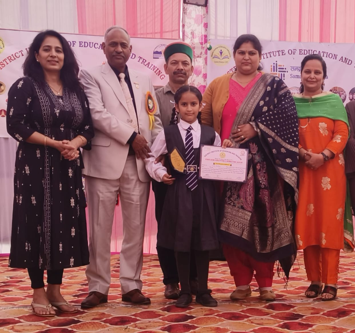 Diya got first place in card making