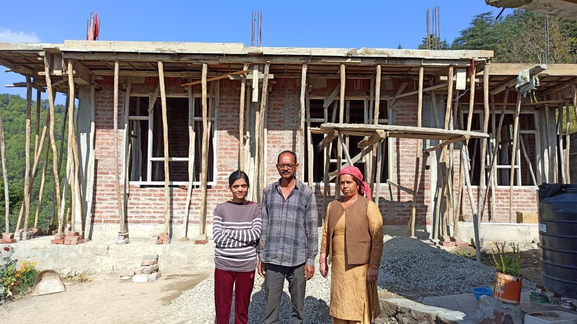 Houses built with government help for disaster affected people in Karsog