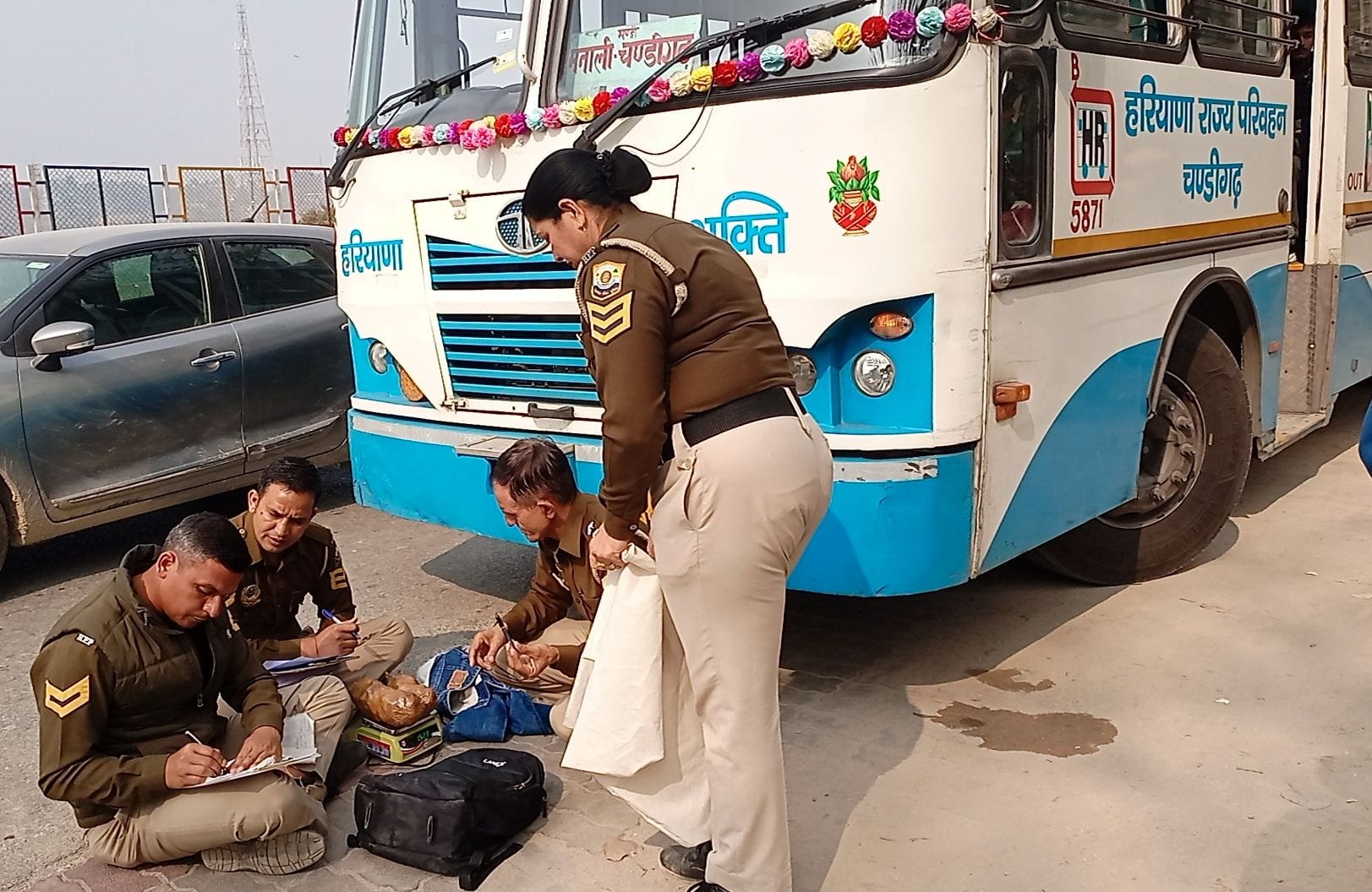 One and a half kilo hashish recovered in Haryana Roadways bus