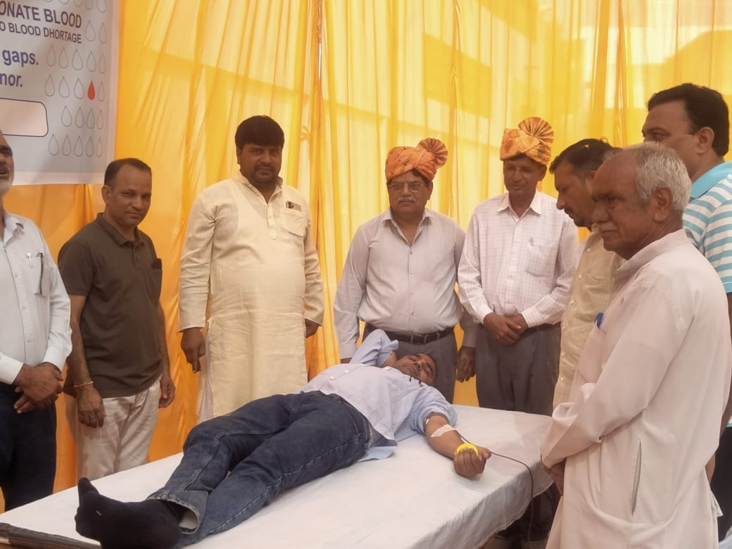 45 units of blood collected in the camp