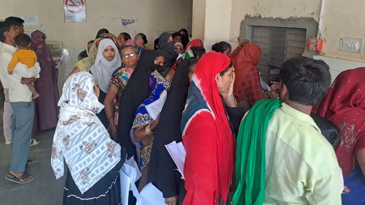 Most of the patients reached district hospital with viral fever and allergy