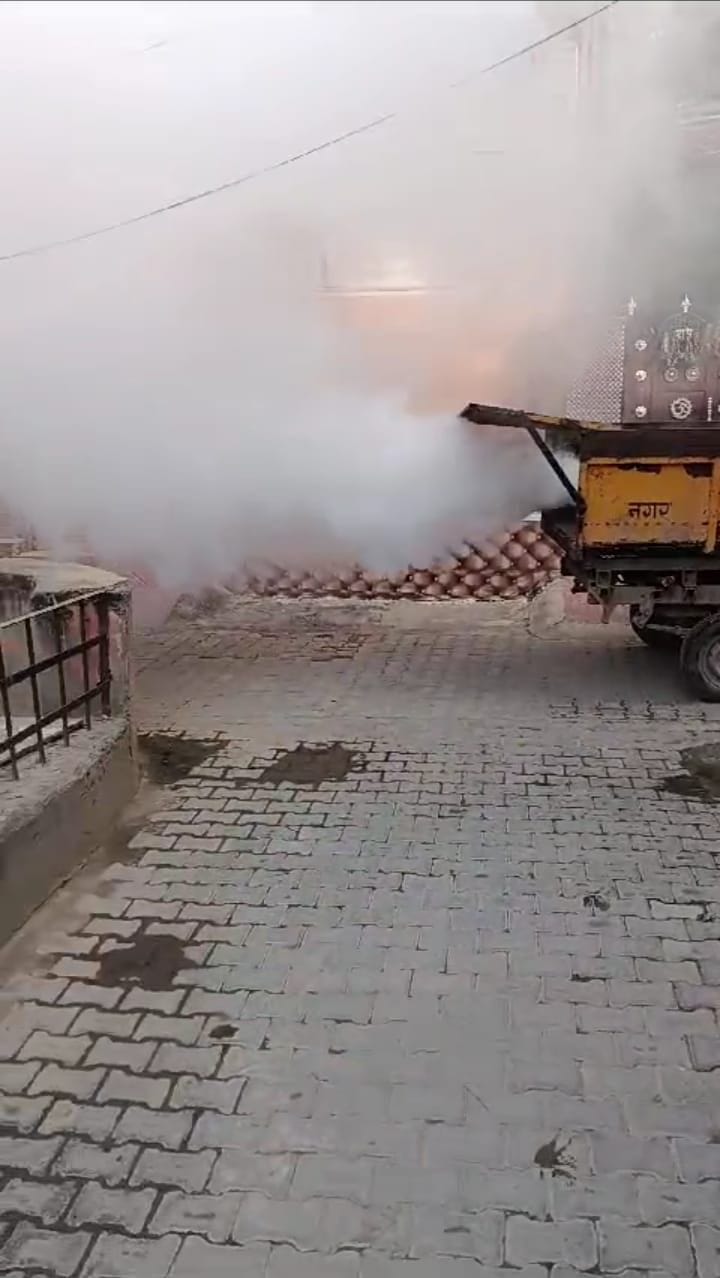 Medicine is being sprayed through fogging, about 1300 liters of diesel is spent in a month.