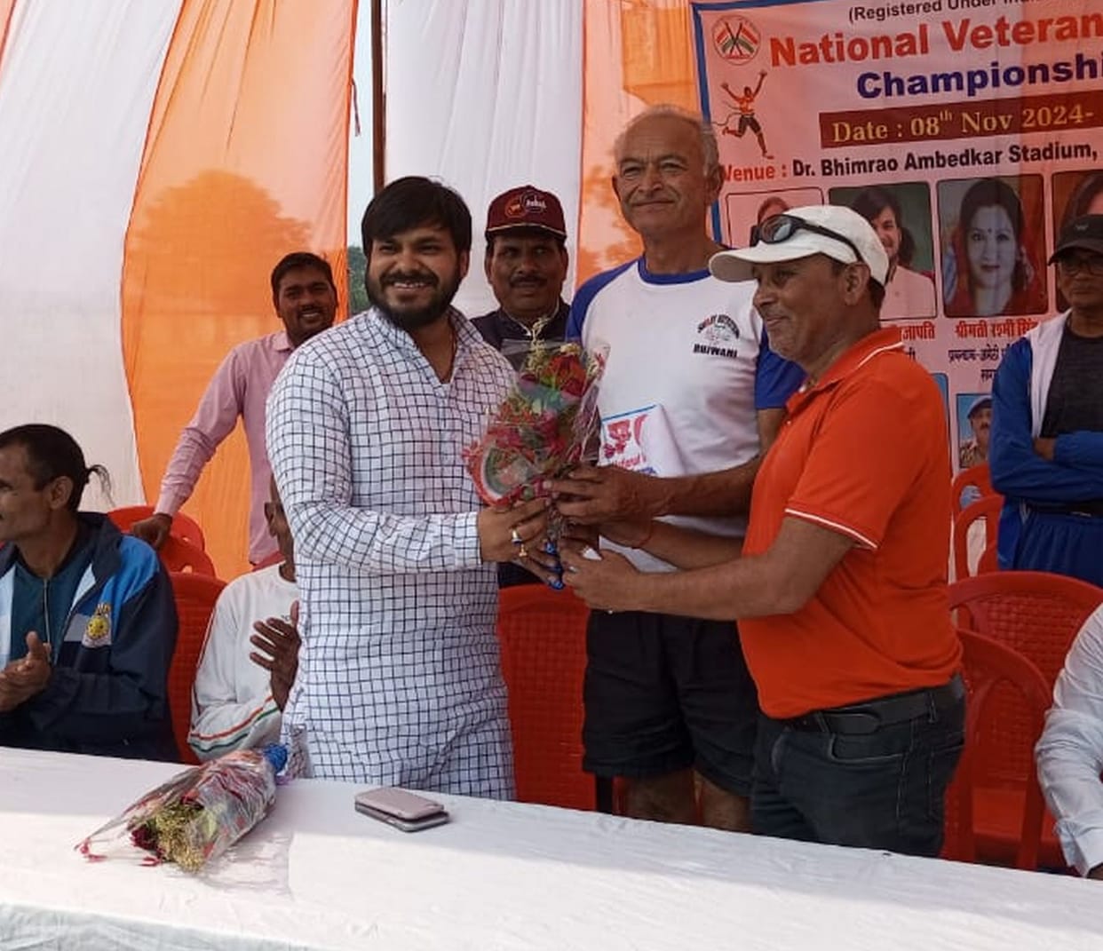 old athelete won 4 gold medals