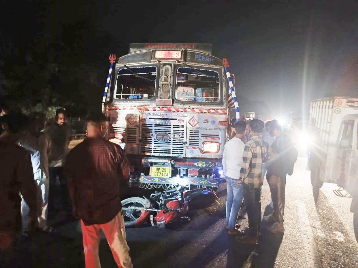 Father and son hit by tanker coming in opposite direction, die
