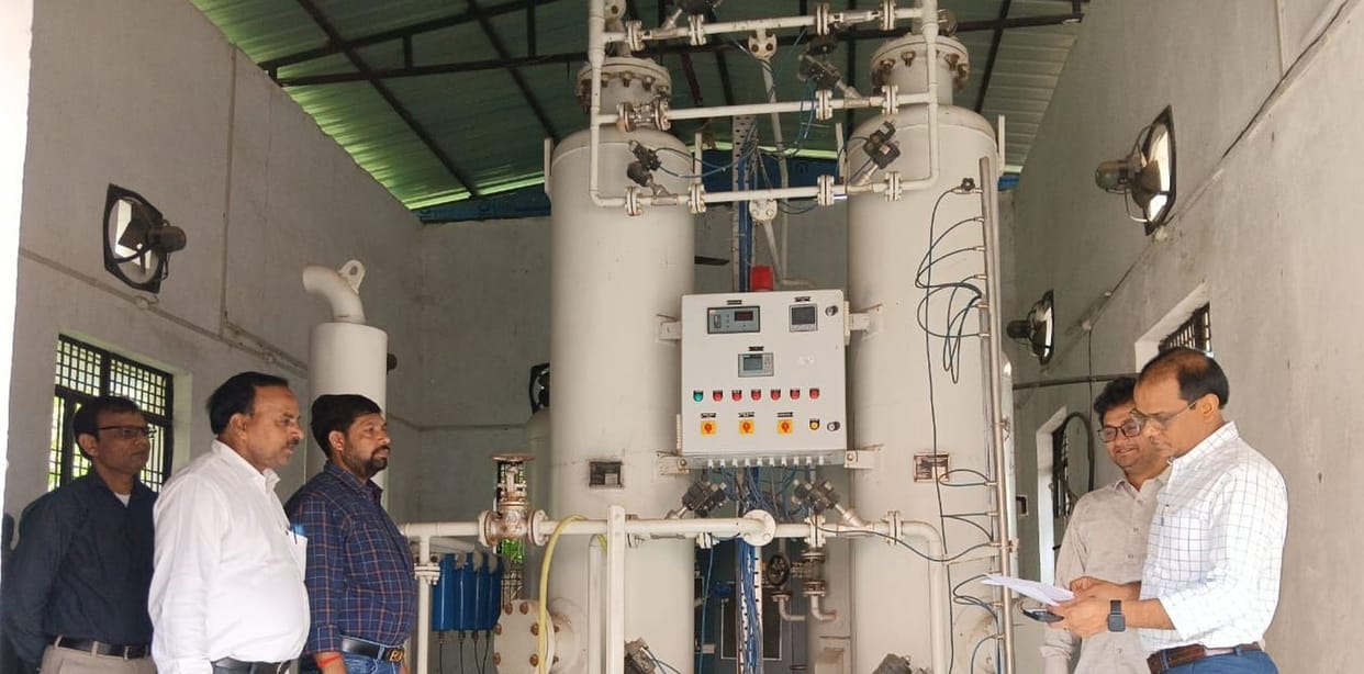 Arrangement of tested oxygen plant in hospitals