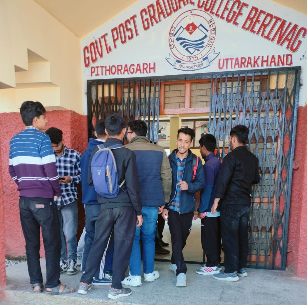 Angry students locked out due to non-declaration of exam results
