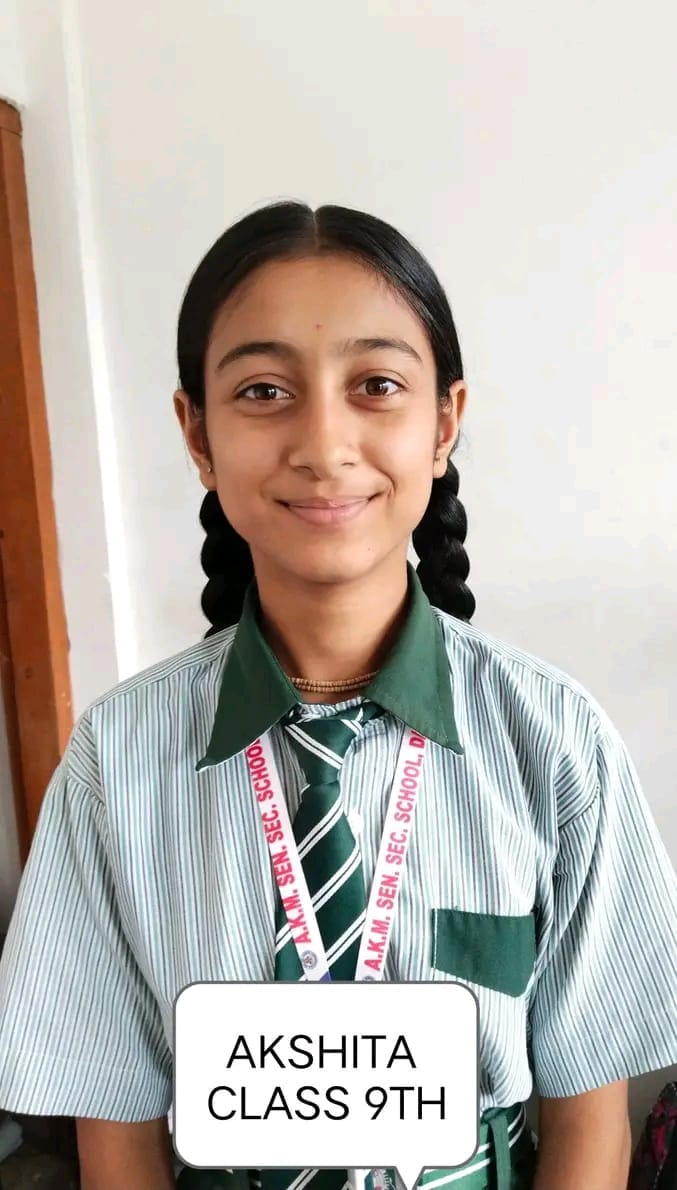 akm school akshita stood second in painting pratiyogita