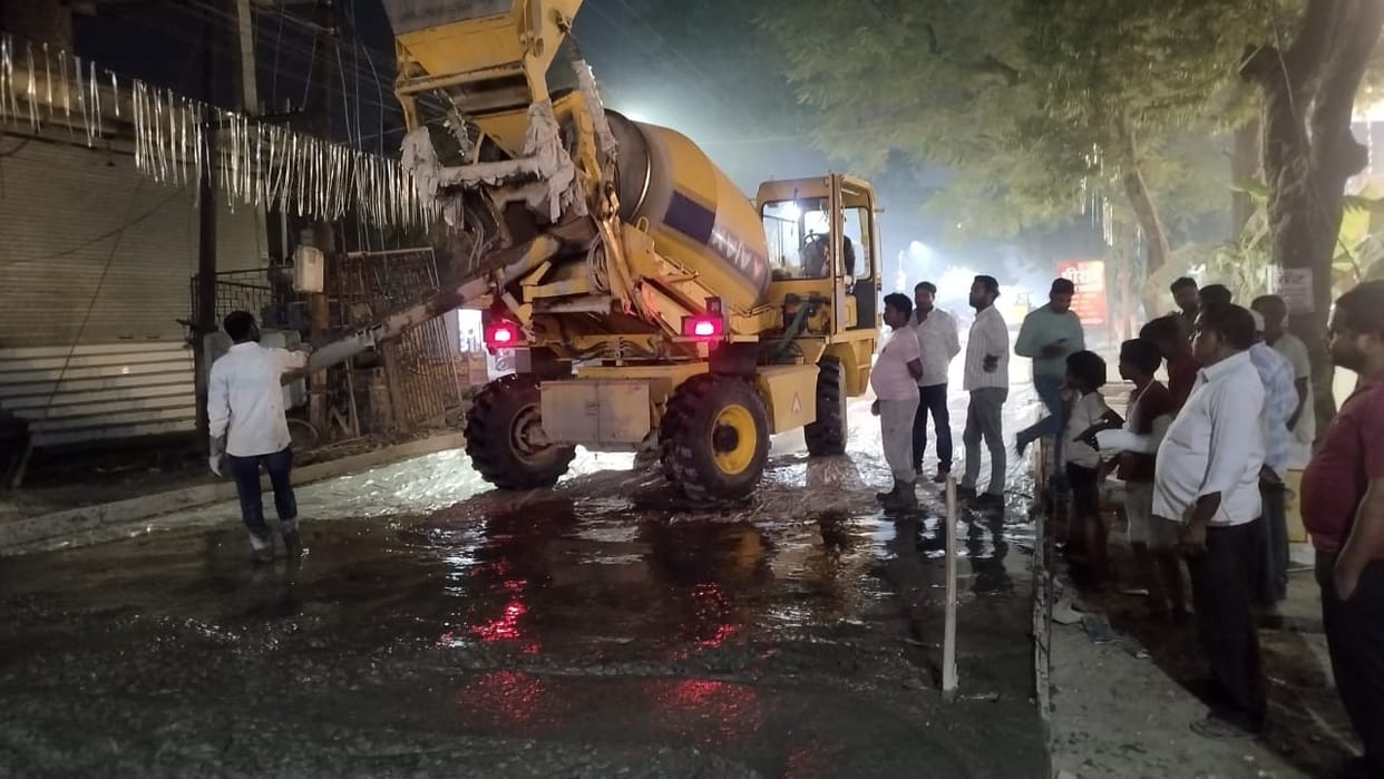 Obstacles removed, construction work on Bheli Mandi to Bardahiya road started