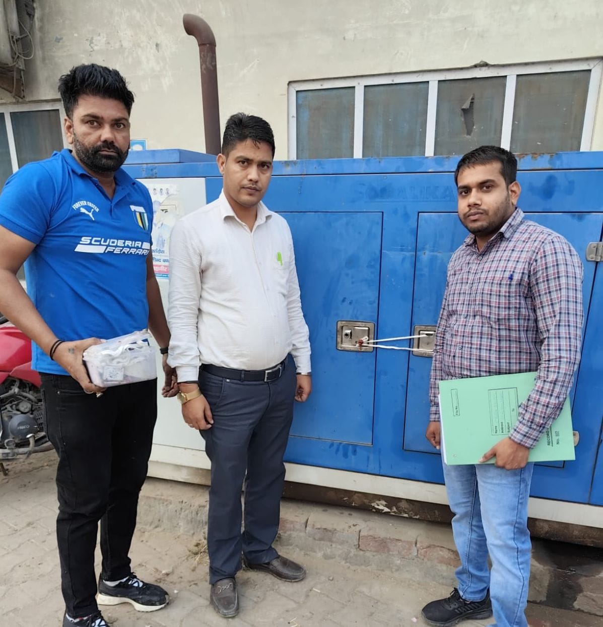 Pollution Control Board sealed the generator installed outside the bank