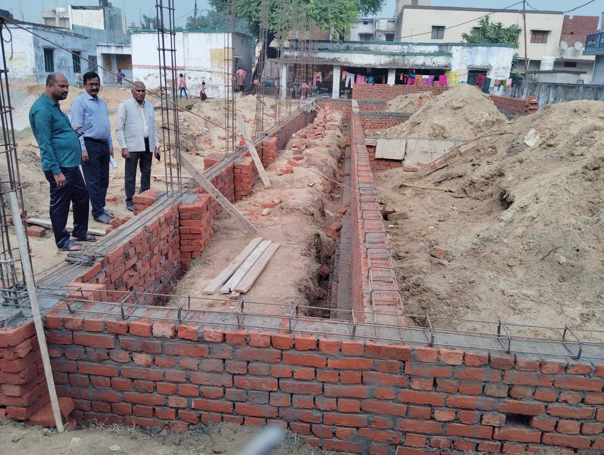 The construction work of the college was stopped against the standards.