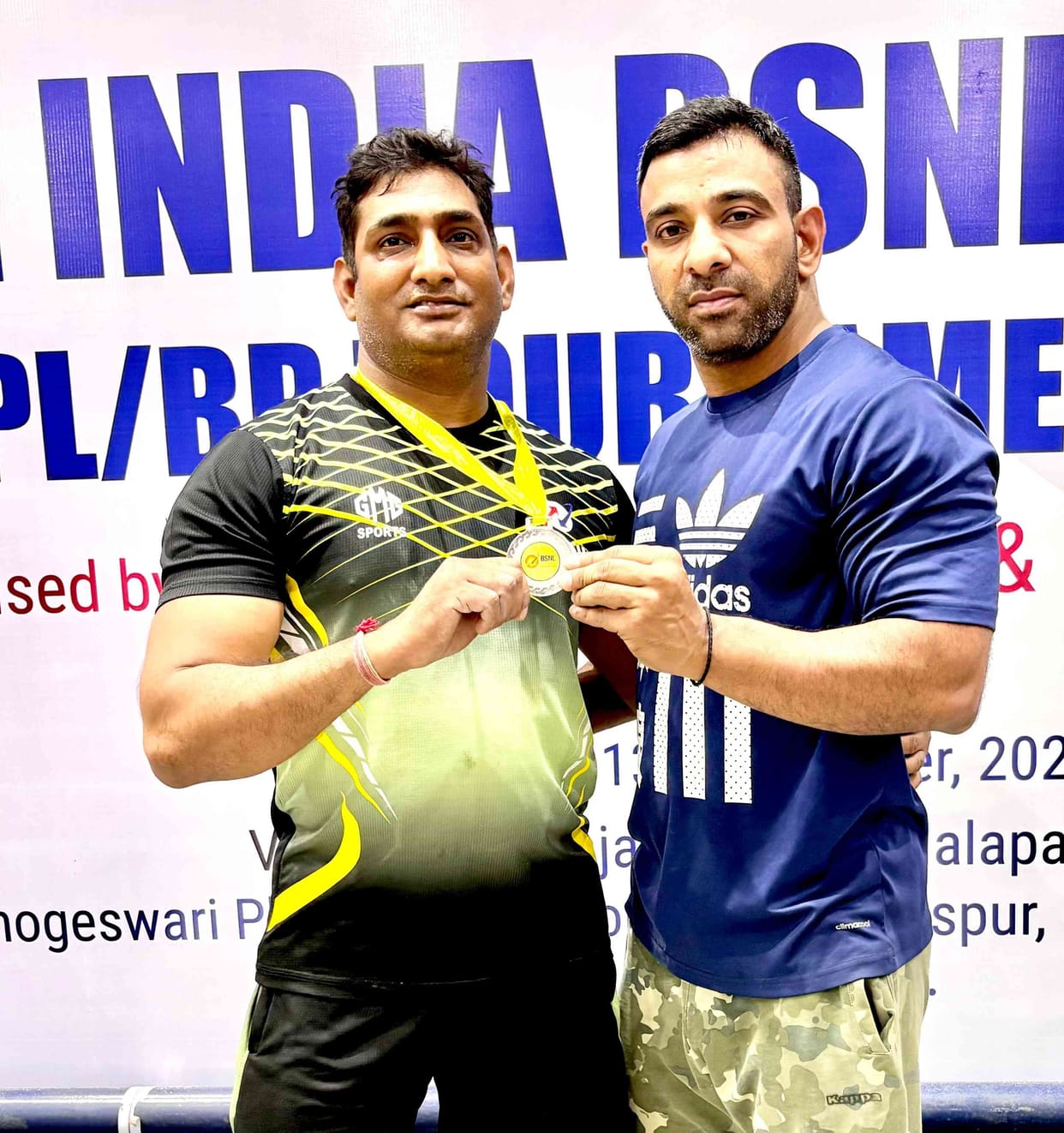 Dinesh won silver medal in powerlifting games held in Guwahati