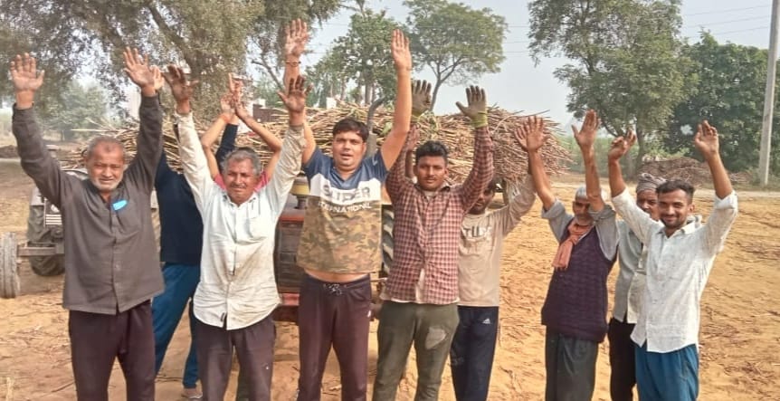 Farmers caught cheating at sugarcane purchasing center, created ruckus