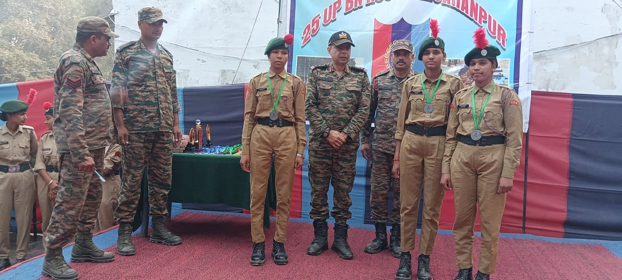 Cadets Varsha and Junaid got first place in firing