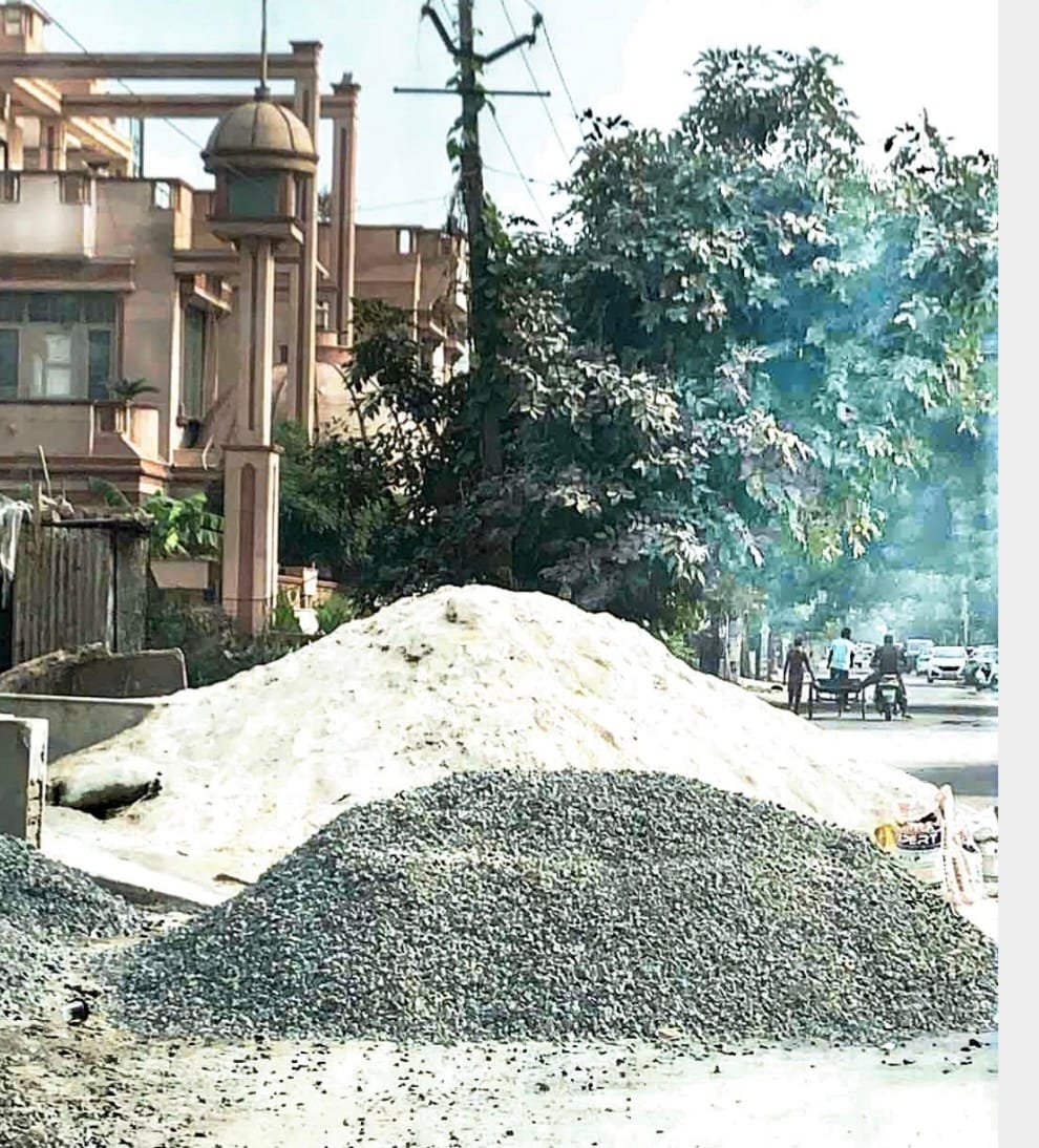 Construction material found lying in the open, show cause notice to HSVP