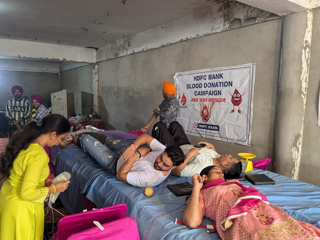 60 donated blood on the birth anniversary of Sri Guru Nanak Dev