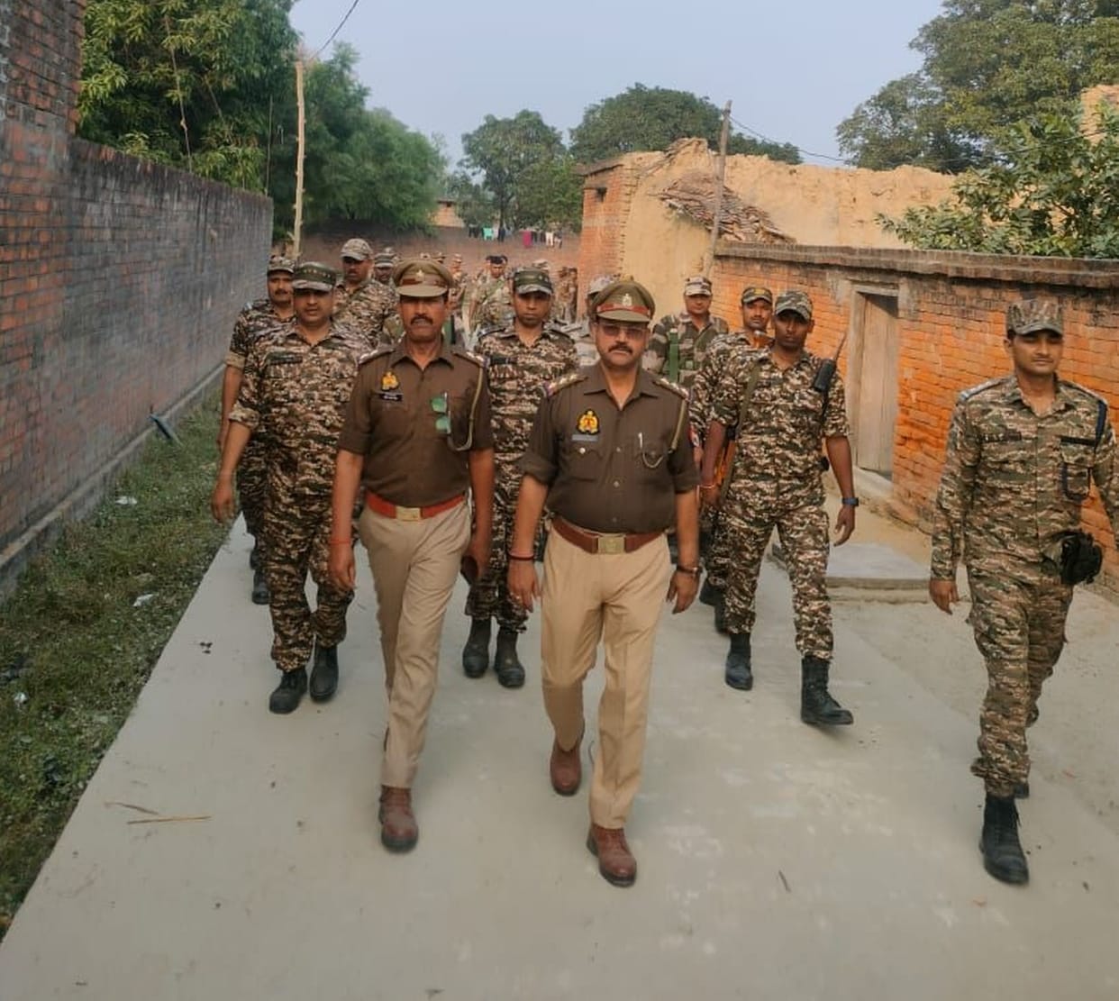 Voters were given a sense of security by marching