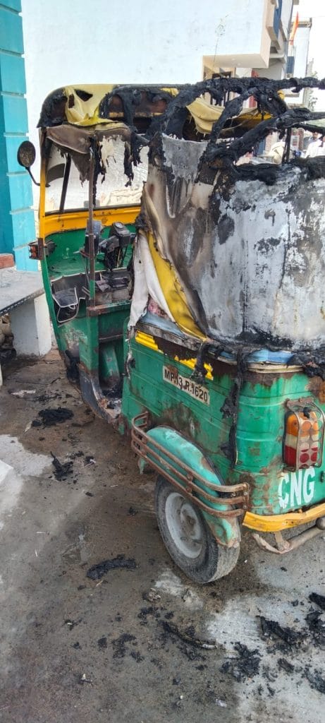When I woke up at 1.45 in the night, the car was burning outside the house, know what is the whole matter.