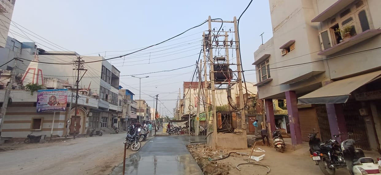 Transformers installed in the middle of the road were shifted