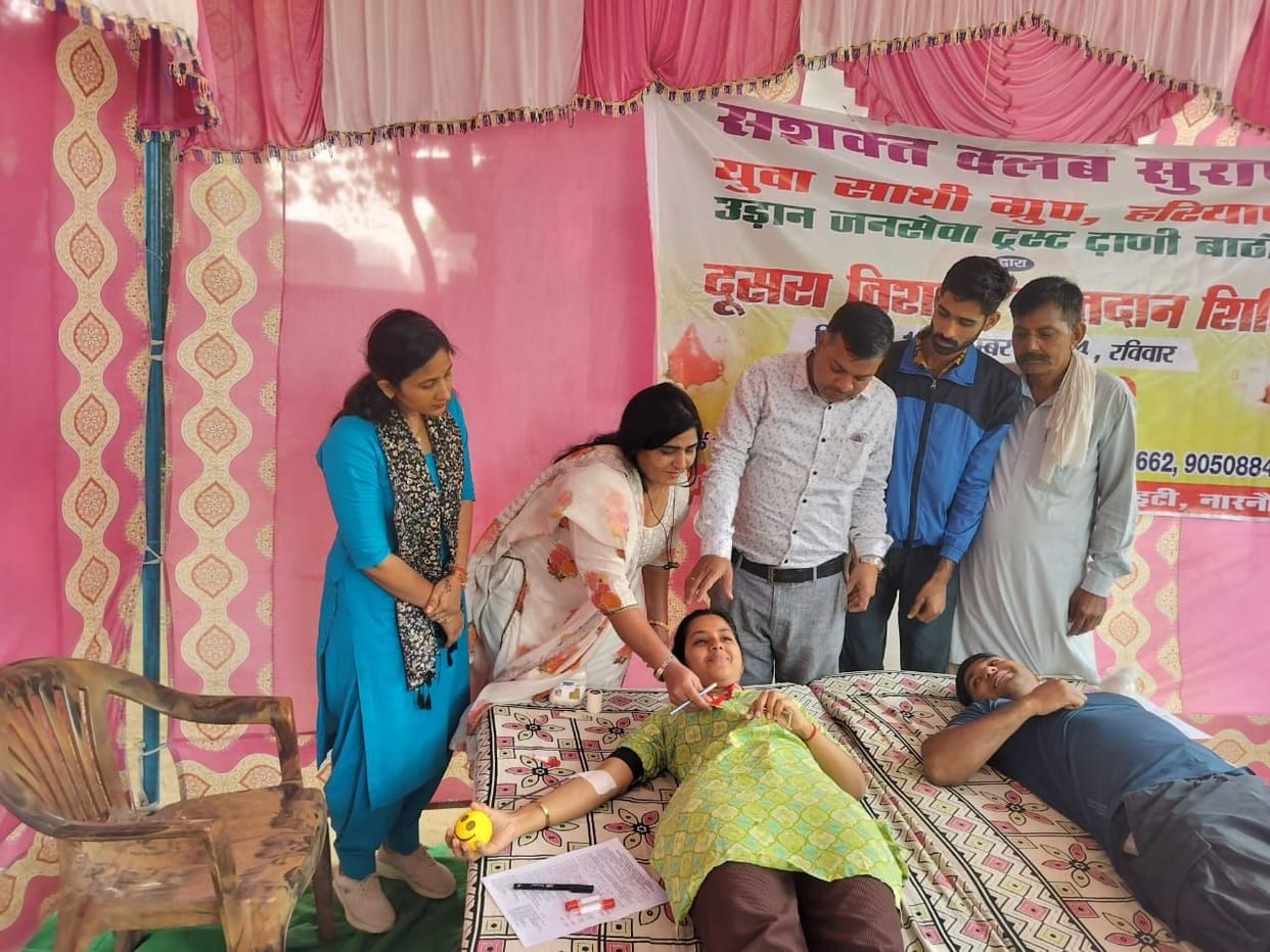 Donated 45 units of blood in the camp