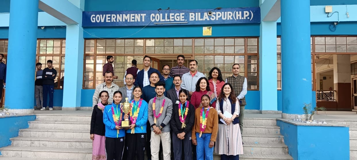 Bilaspur College students got second place in athlete meet
