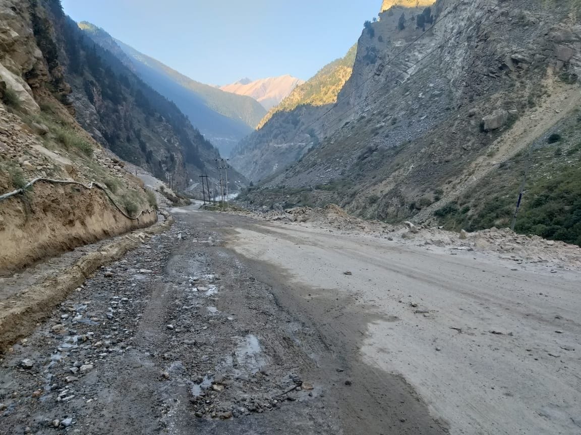 NH-5 bad from Chaura to Powari, Kinnaur, Sangla