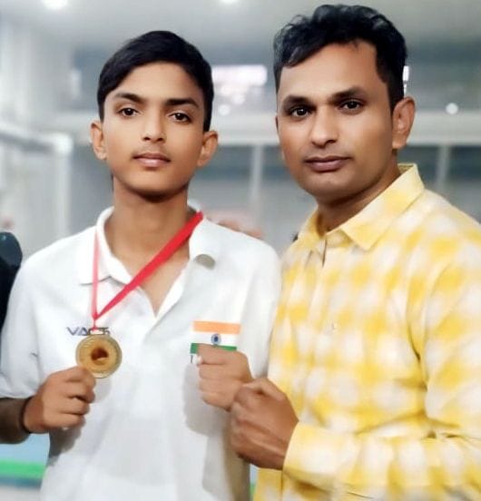 Yuvraj won gold medal in Sub Junior Haryana State Wushu Championship
