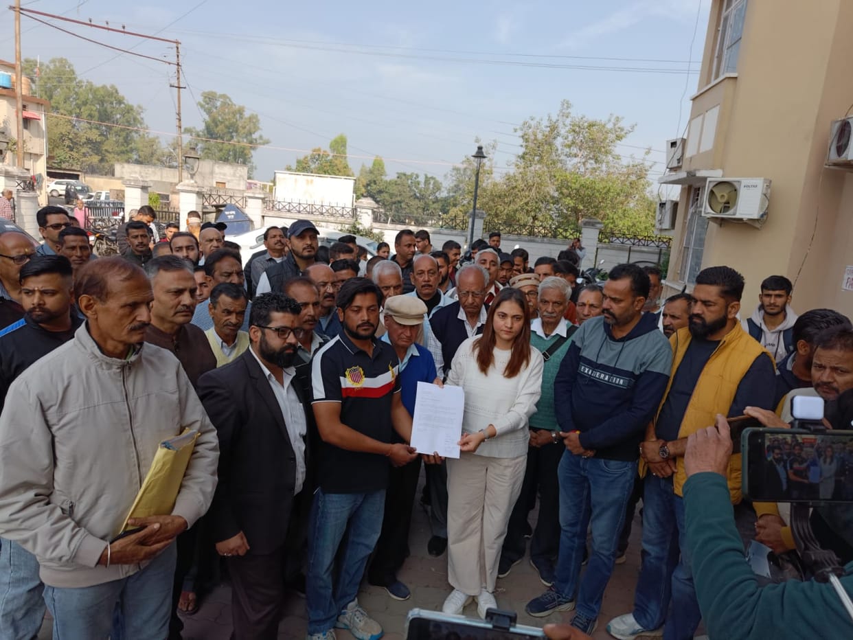 Memorandum to Tehsildar against illegal construction under the cover of mosque