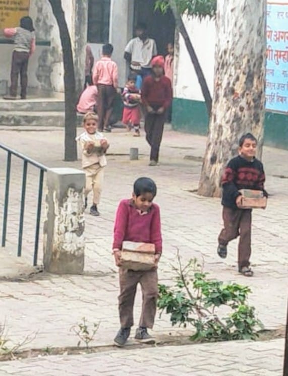 Children were made laborers in primary school, made to carry bricks