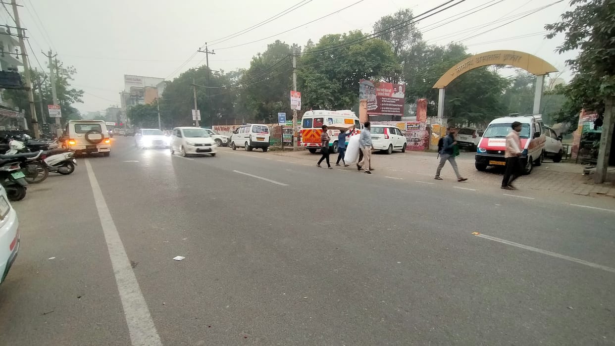 There are no zebra crossings on the roads, people are facing problems