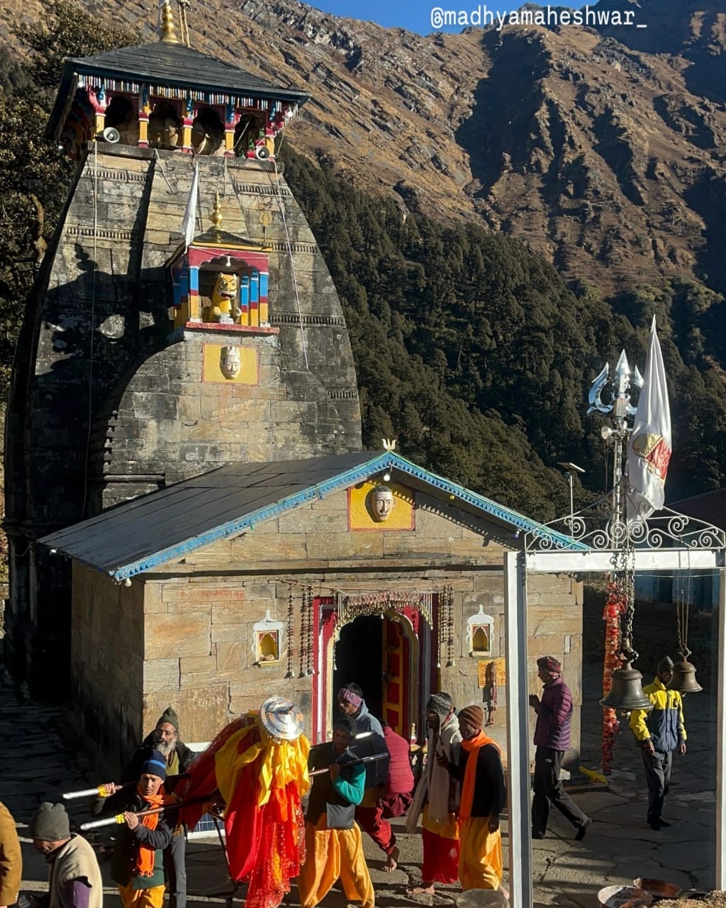 The doors of Lord Madmaheshwar temple are closed for winter.