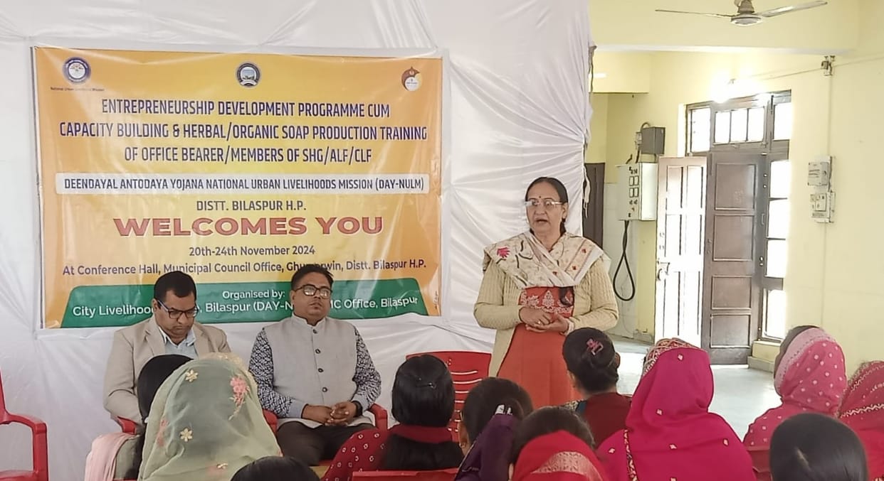 Training for women to make herbal and organic soap started