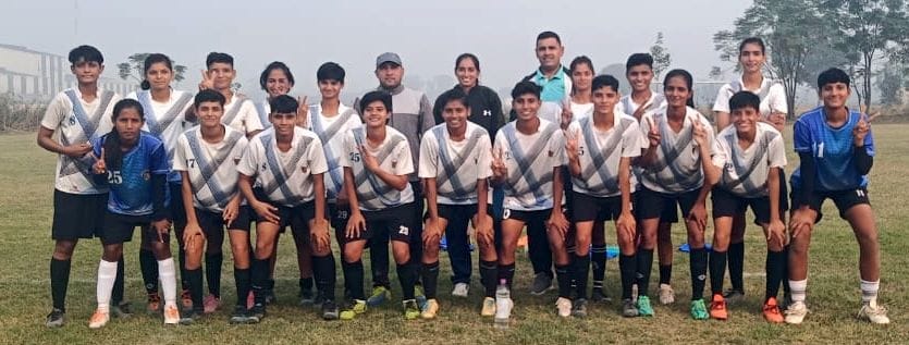 Alakhpura Football Club players won silver medal in inter university competition