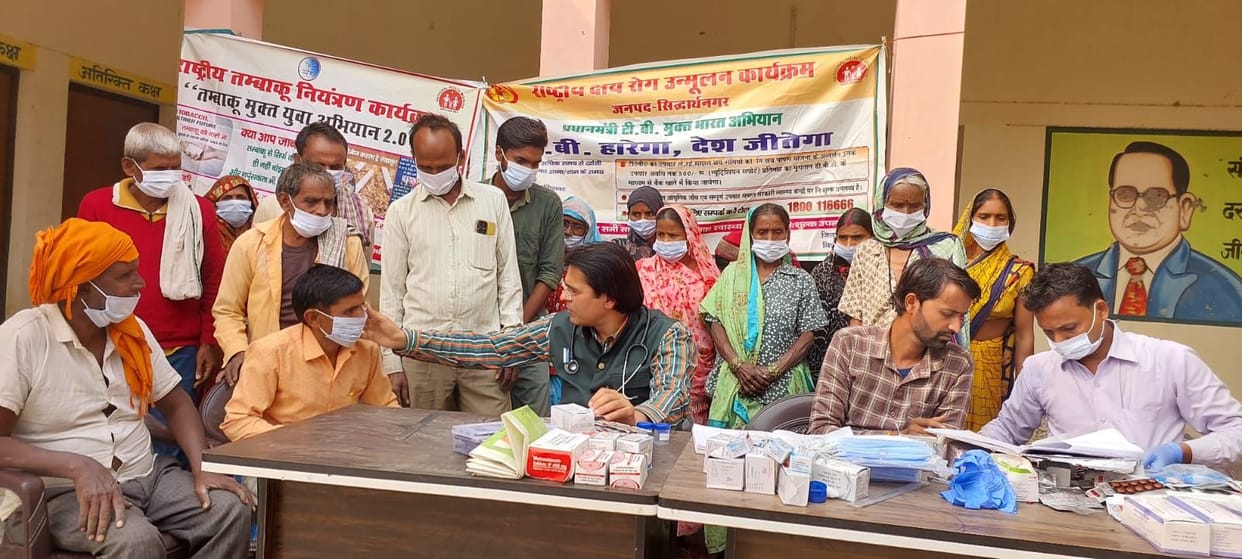 65 patients treated and given medicines in Kathautiya Gokul Health Camp